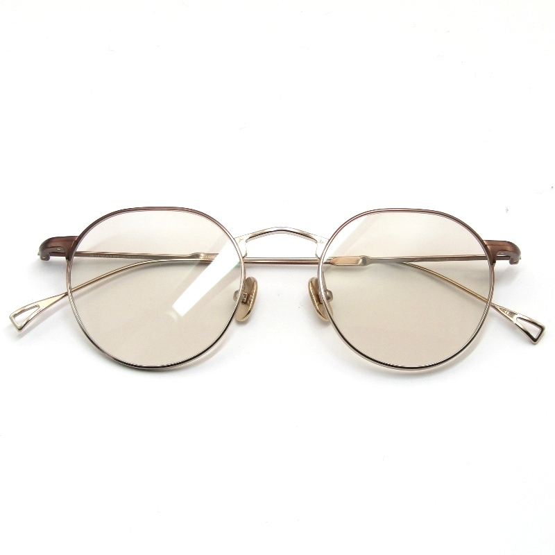 美品 金子眼鏡 × ISSEY MIYAKE カネコガンキョウ イッセイミヤケ サングラス PANT-III 日本製 GP ゴールド/ブラウンハーフ 61004131拍卖