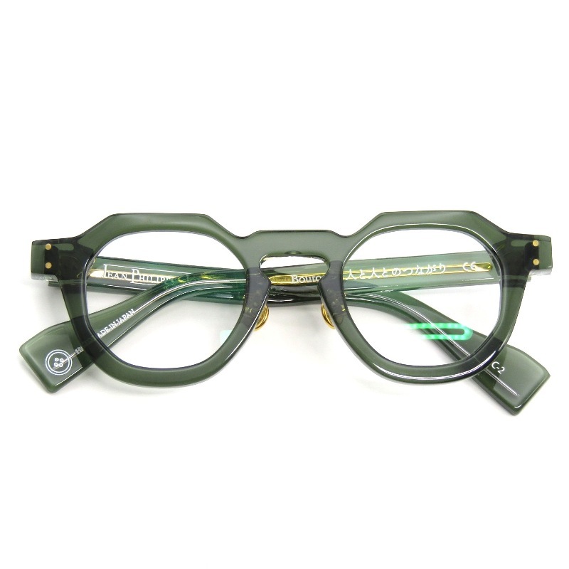 美品 JEAN PHILIPPE JOLY × Filton ジャンフィリップジョリー フィルトン メガネフレーム Bouton's 日本製 C-2 クリアオリーブ 65009028拍卖