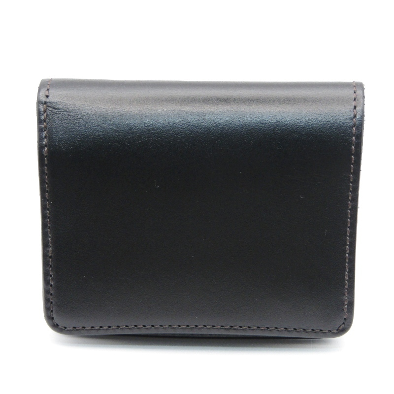 美品 WILDSWANS ワイルドスワンズ ミニ財布 サドルプルアップ kf-003 二つ折り 牛革 日本製 ブラック 黒 80007216拍卖