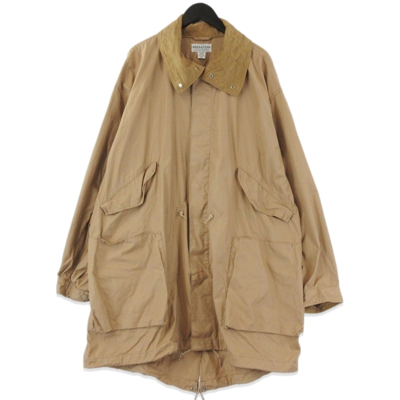 SASSAFRAS ササフラス ミリタリーコート Digs Crew Coat Cotton Nylon Oxford ディグスクルーコート コットン ベージュ XL 71014150拍卖