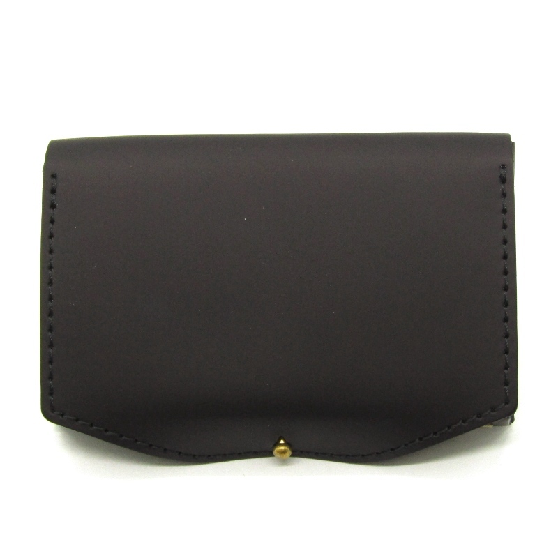 未使用 ten to sen. 点と線 名刺入れ usuha-tavlle マットコードバン カードケース ウスハ ブラック 黒 24005629拍卖