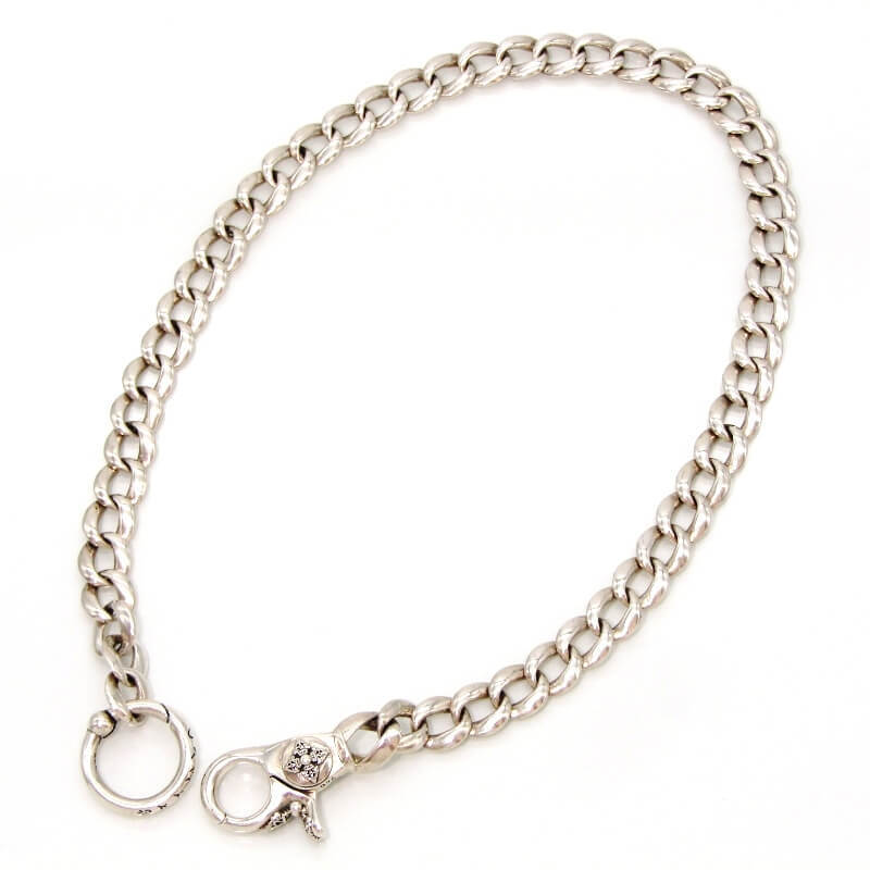 SILVER KYASYA シルバーキャシャ ウォレットチェーン wc050 喜平 クロス 12mm幅 キーリング SV925 バイクチェーン 28011293拍卖