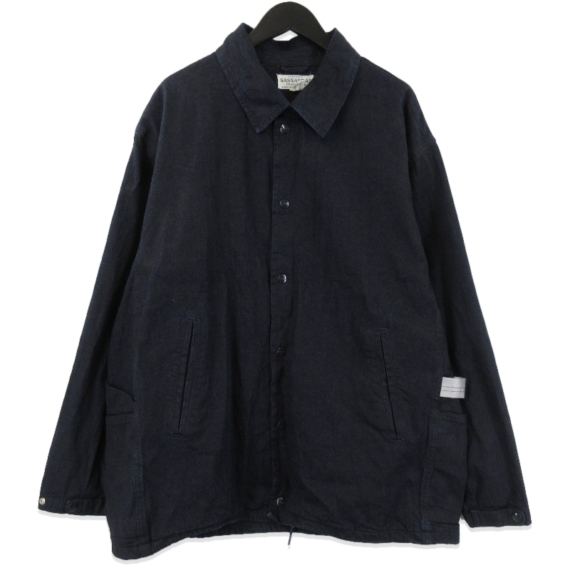 SASSAFRAS ササフラス Gardener Breaker Denim ガーデナーブレーカー 日本製 コーチジャケット チンストラップ インディゴ L 71014214拍卖