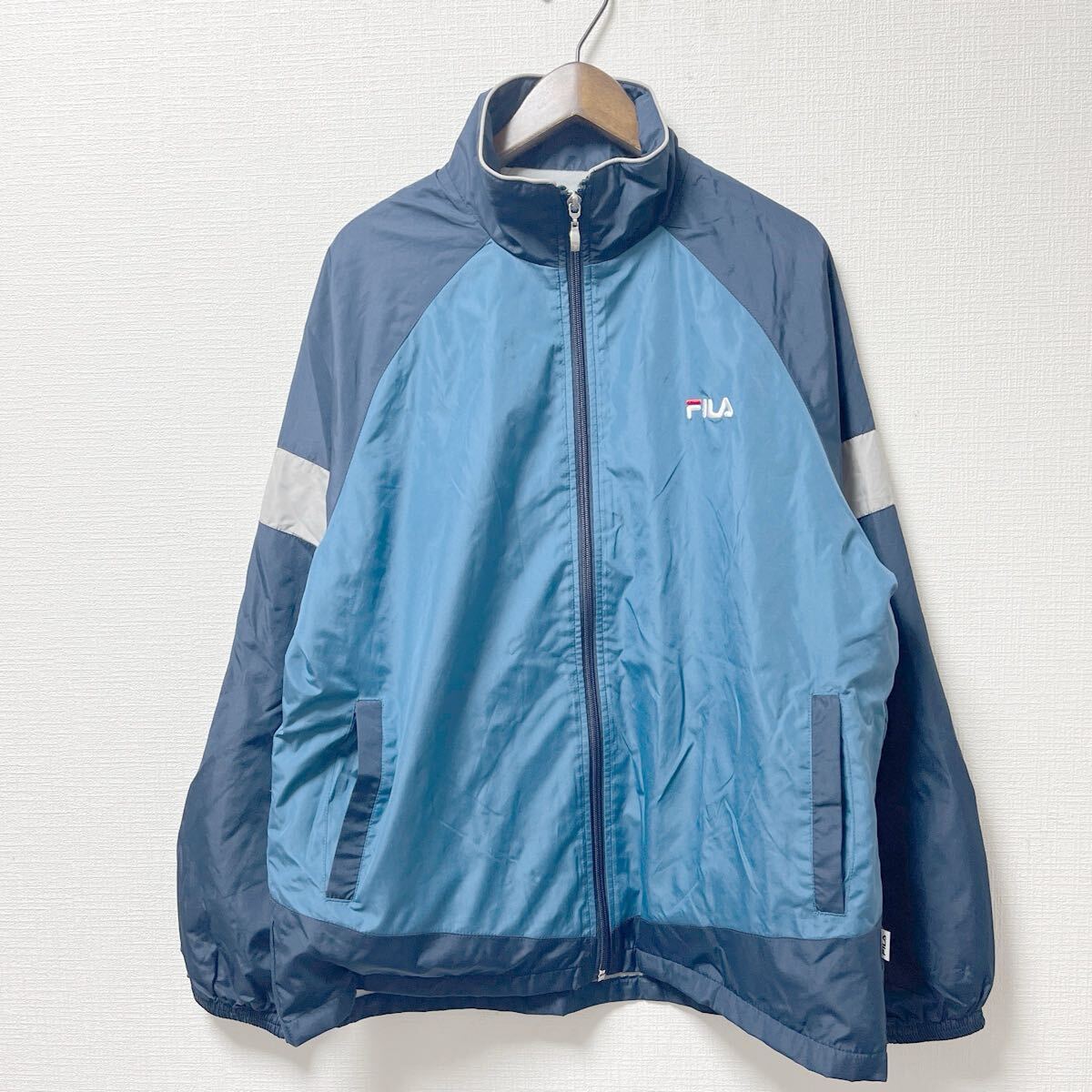 FILA フィラ 裏起毛 中綿 ウインドブレーカー ナイロンジャケット Mサイズ ポリエステル拍卖
