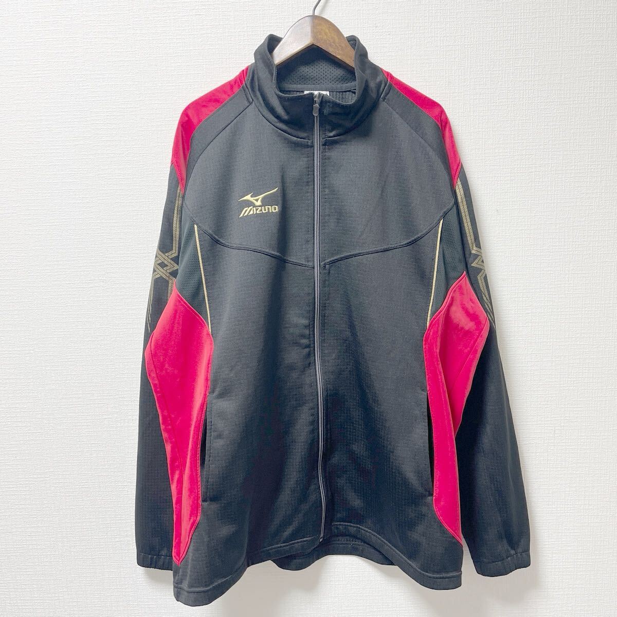 MIZUNO ミズノ ジャージ トラックジャケット XOサイズ ブラック ポリエステル拍卖