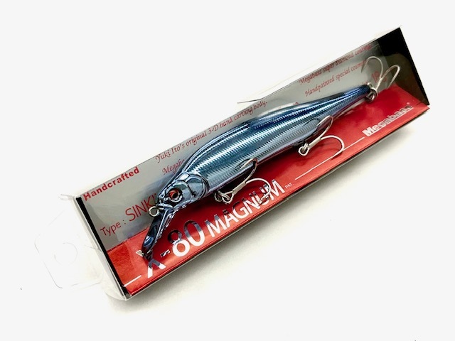【新品未開封】メガバス X-80マグナム(SP-C) ハチマルマグナム 限定カラー フルメタルディープブルー シーバス 青物 ルアー ミノー拍卖