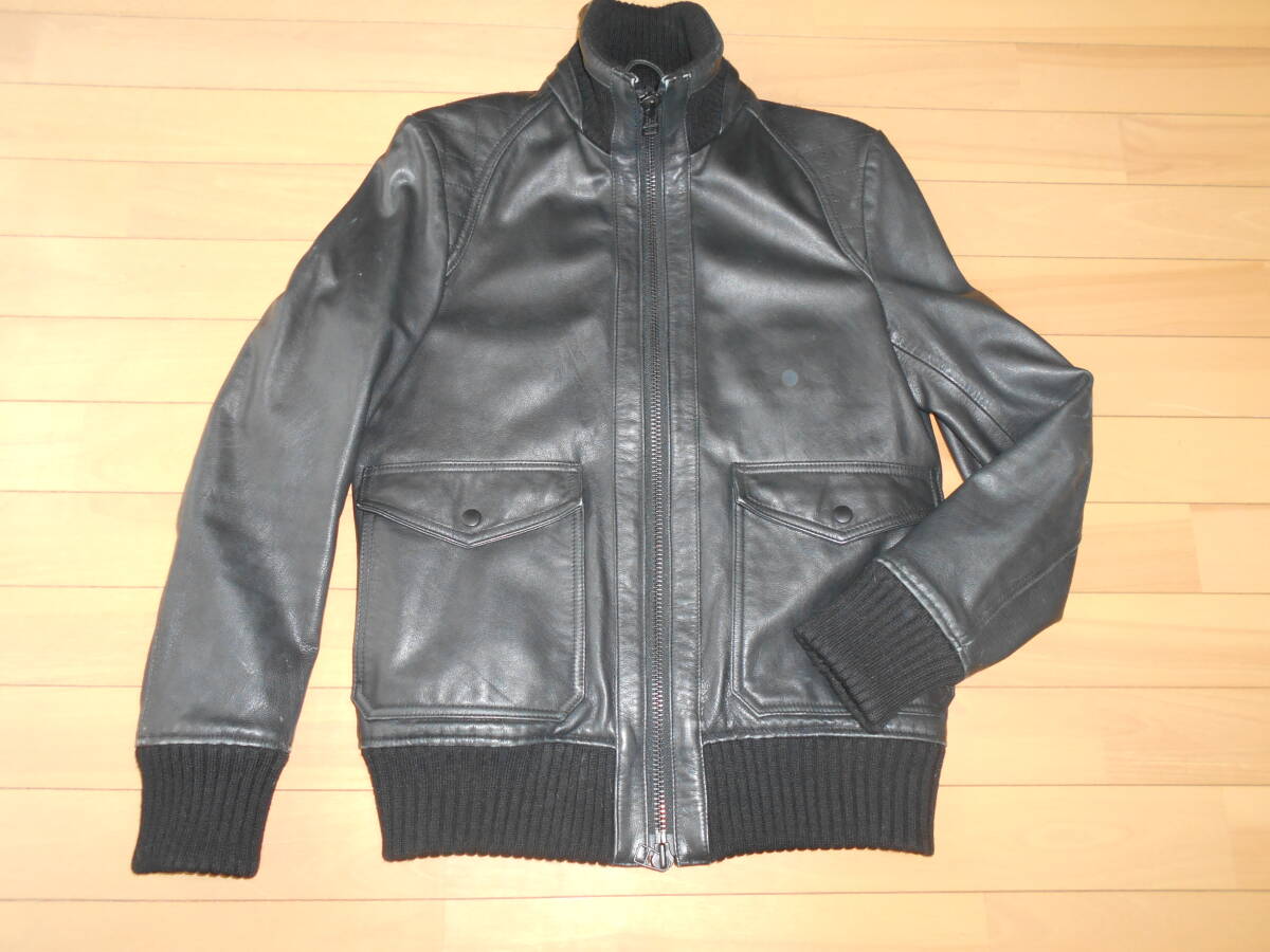 【特別価格】iNCERTUS byユナイテッドアローズ no.7425-699-0792 牛革ダブルジップ デザインジャケット ★黒sizeM★拍卖