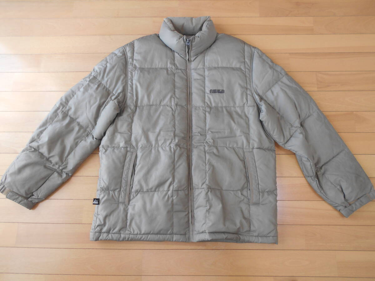 【特別価格】FIRST DOWN no.340220 ダウン95Xフェザー5 スタンドカラーフルジップ ダウンジャケット ★淡茶sizeL★拍卖