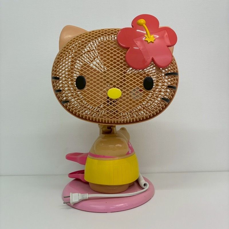 HELLO KITTY 2way 扇風機 18cm ガングロキティ ハローキティ レトロ 希少 インテリア拍卖