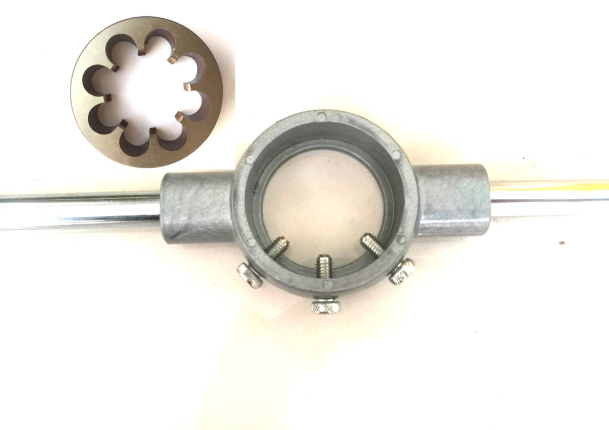 新品 RG 合金工具鋼ダイスM34x1.0 バイク フロントフォーク アウターカット用 ハンドルセット。在庫有り拍卖