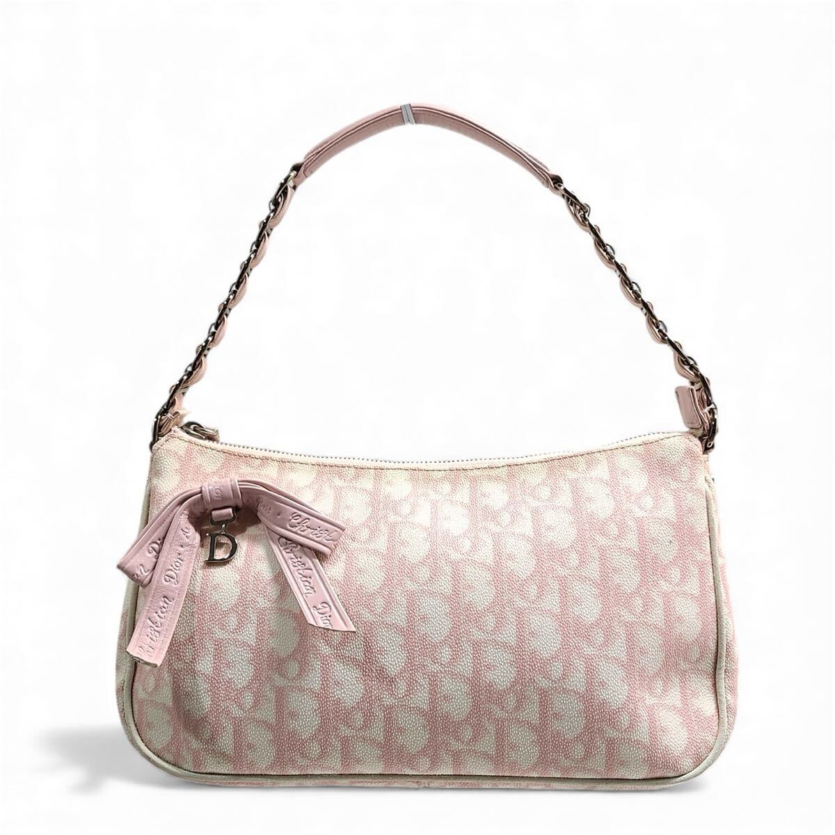 鑑定済み Christian Dior Romantic one shoulder bag Trotter By Galliano ディオール トロッター ロマンティック ワンショルダーバッグ拍卖