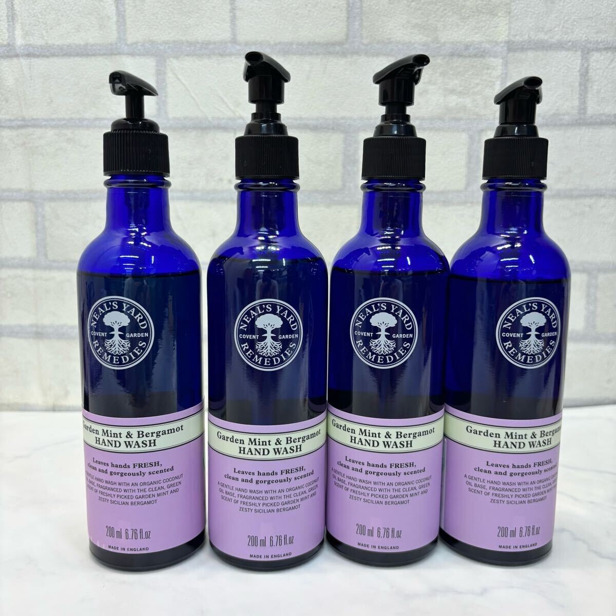 新品 4点セット ニールズヤードレメディーズ ガーデンミント&ベルガモットハンドウォッシュ 200ml NEAL'S YARD REMEDIES ハンドソープ拍卖