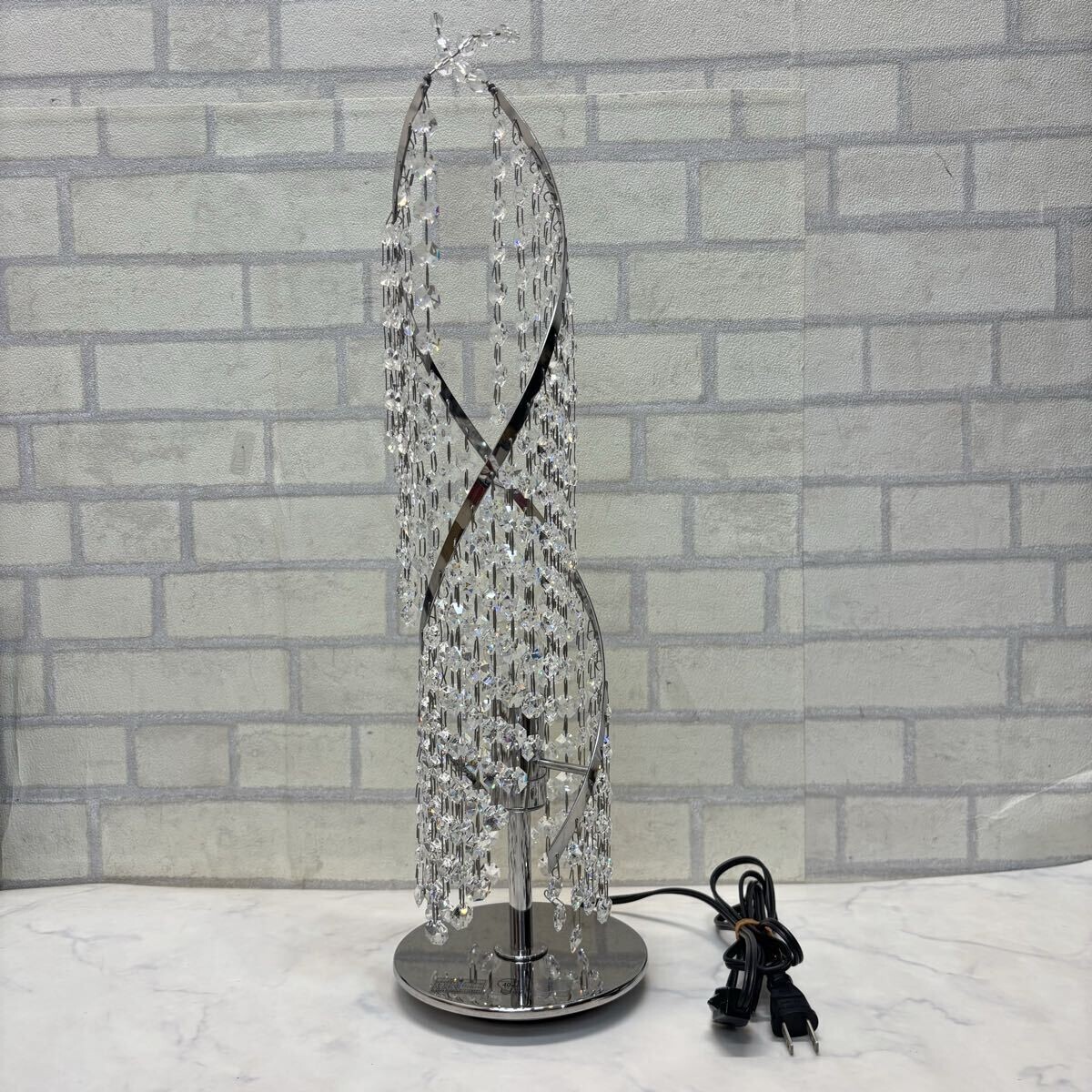 極美品 大塚家具 テーブルライト スワロフスキー 卓上 照明 ILA-1005C/1T 2016年製 IDC拍卖