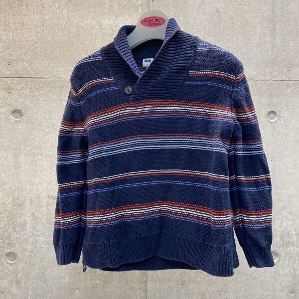 JANIE AND JACK ニットセーター 長袖 ジャニーアンドジャック サイズ3 ネイビー 青系 キッズ拍卖