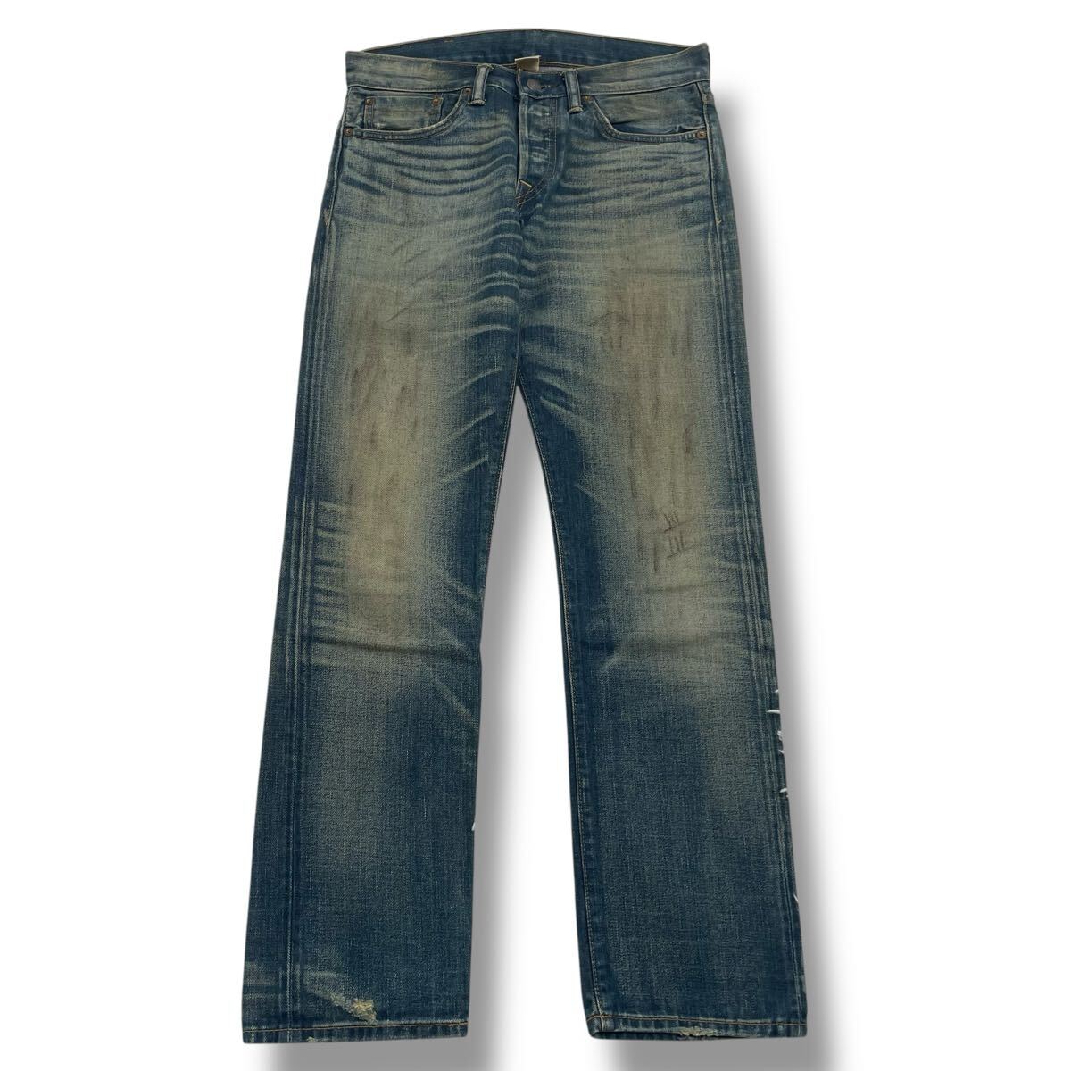 【名作】RRL RALPH LAUREN ダブルアールエル ラルフローレン ダメージ リペア デニム パンツ 名作拍卖