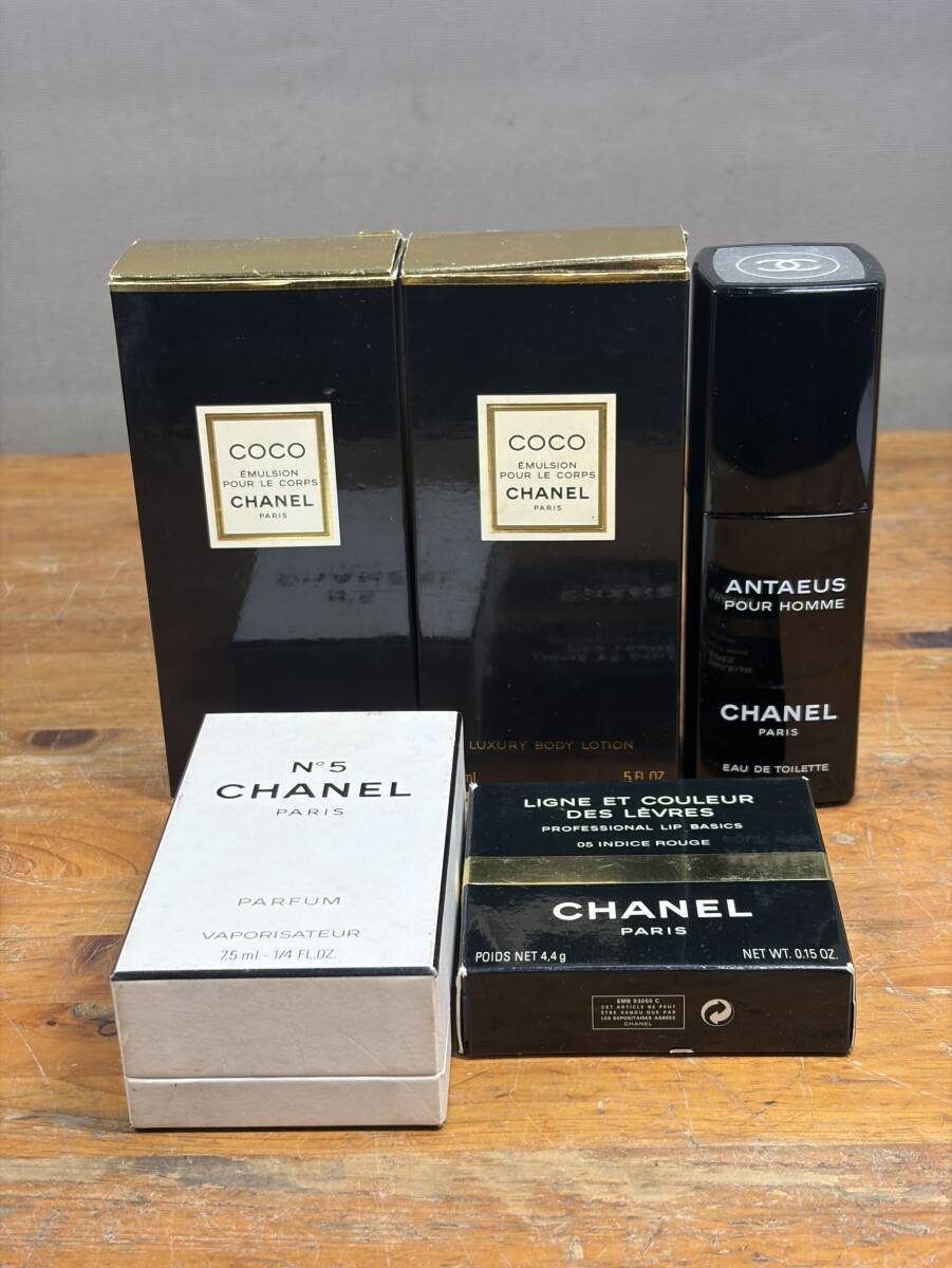 ★未使用保管品★CHANELシャネル★化粧品香水5点 ルージュ ボディ用乳液 パルファムNo.5 アンテウス 残量半分★拍卖