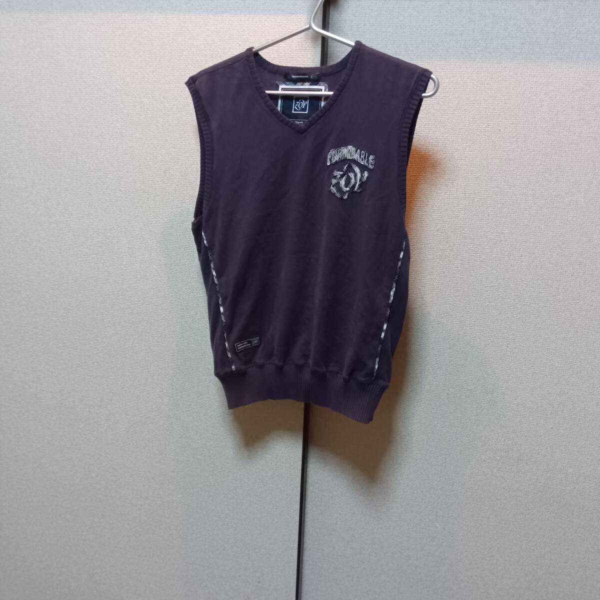 サイズ1■ZOY/ゾーイ■ Vネック ベスト ■ネイビー系●used●送185 拍卖