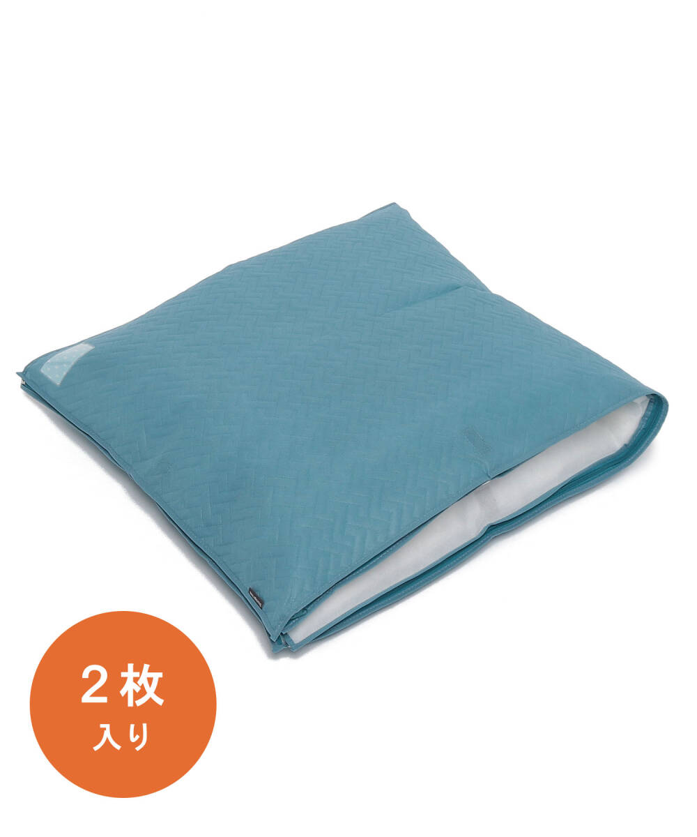 新品未使用 Kuraray クラレ 消臭・抗菌防臭 羽毛ふとん収納袋 <シングル用> 2枚入り 約70×157cm ターコイズブルー 参考価格¥6,900-拍卖