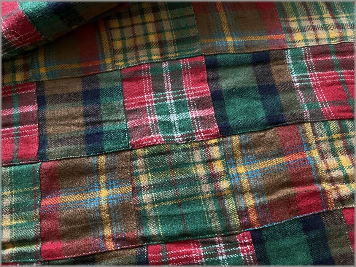 mets★5m*インドマドラスパッチワーク*ネル起毛*コットン*生地5拍卖