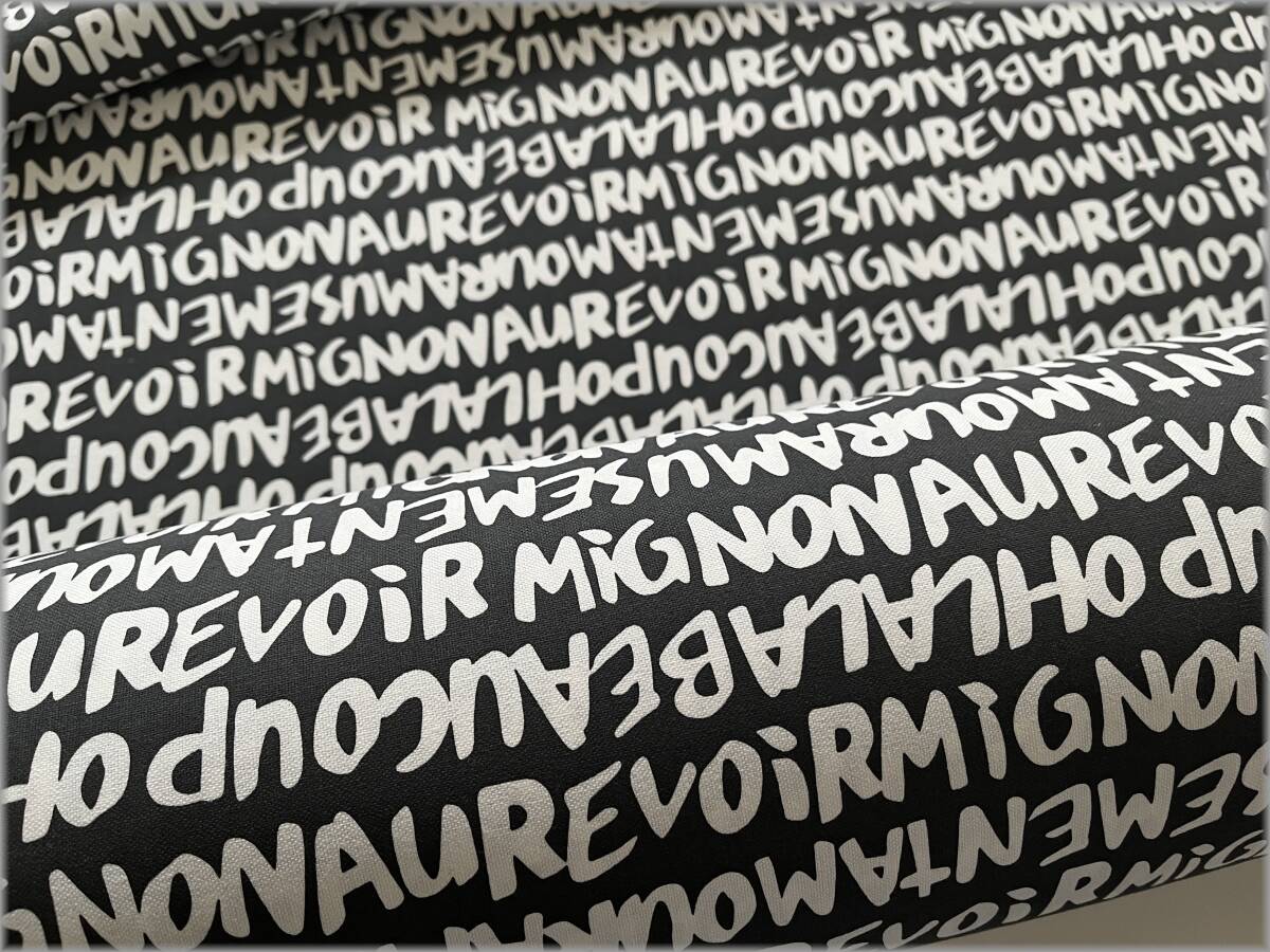 mets★5m*フランスalphabet*10オックス*dark gray*コットン*1B拍卖