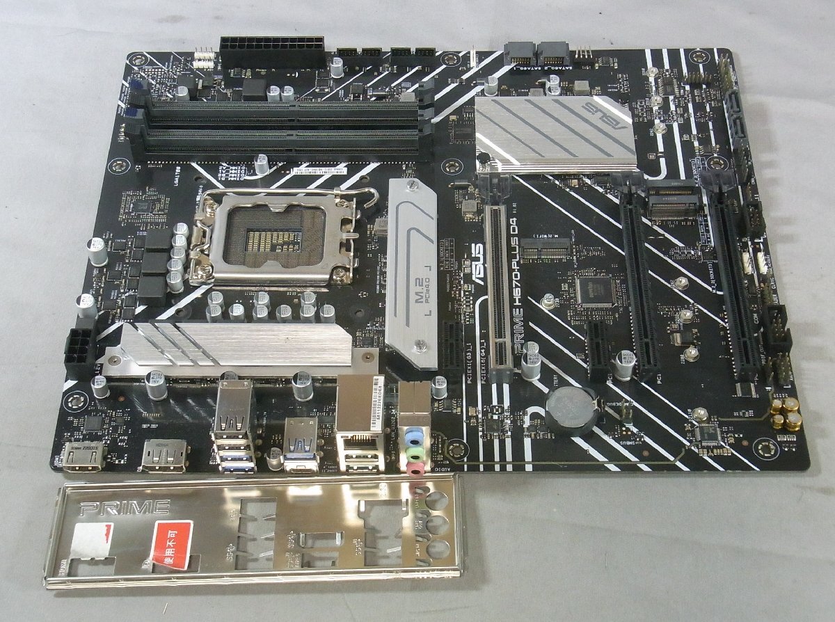 B47193 O-07160 ASUS PRIME H670-PLUS D4 LGA1700 マザーボード ジャンク拍卖