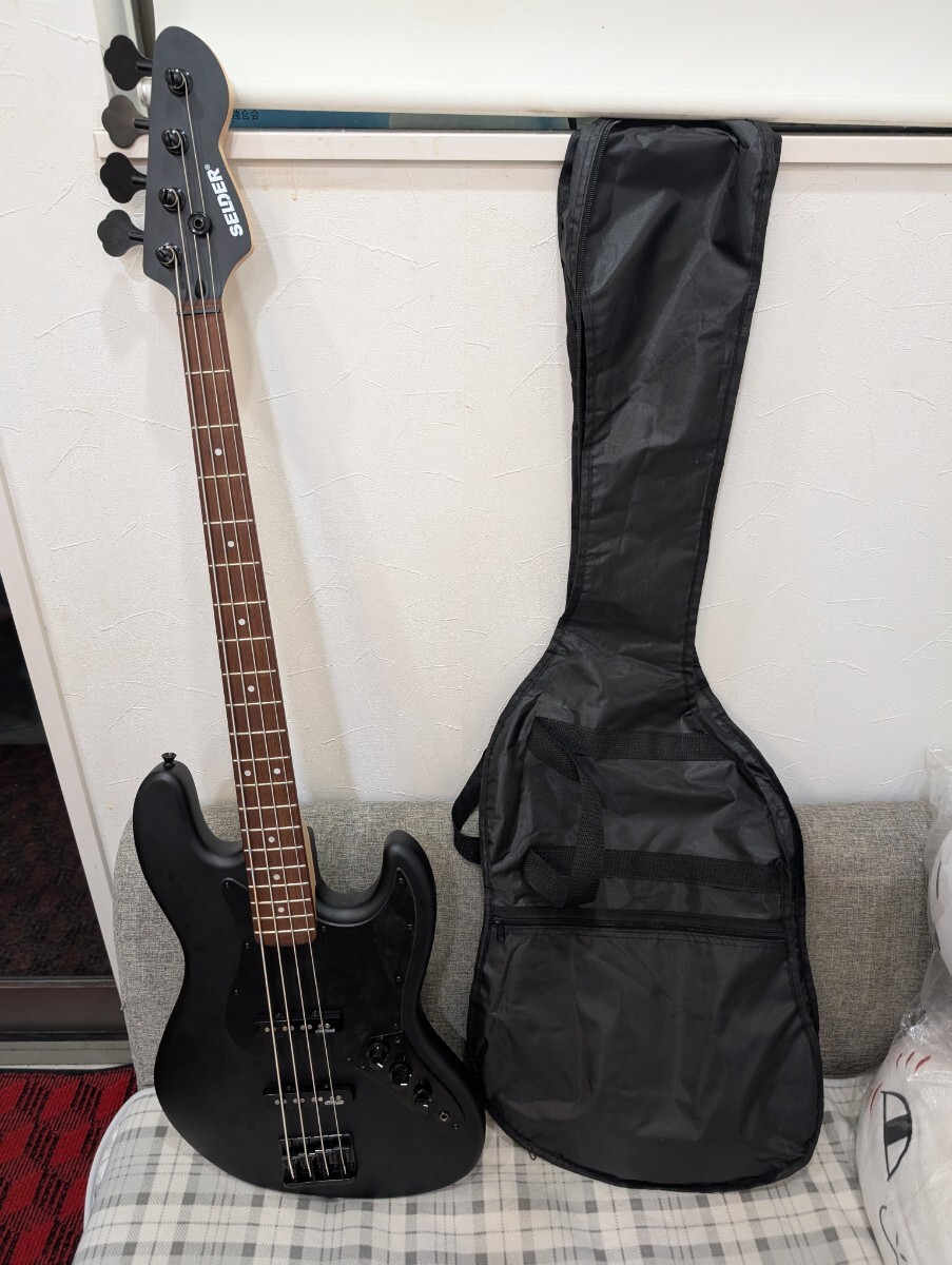 セルダー・ジャズベース、マットブラック改、ウィルキンソン・ヴァリ-ガウス・ セラミックピックアップ拍卖