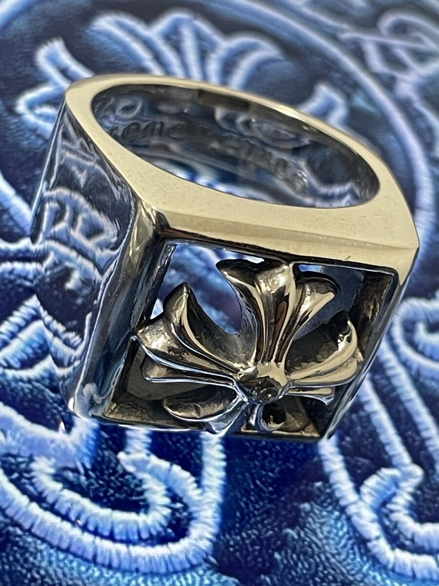 Chrome Hearts レターブロックCHプラスリング 24号 スターリングシルバー925 パヴェ拍卖