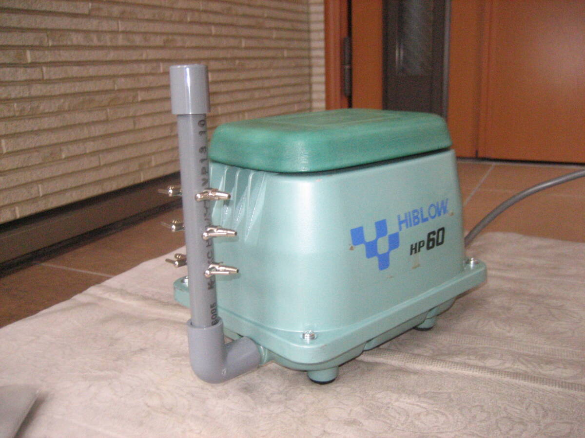 【テクノ高槻(HP-60)60L】752 分解掃除済み 6分岐管付 ダイアフラム エアポンプ ブロワー 浄化槽 らんちゅう メダカ 金魚拍卖