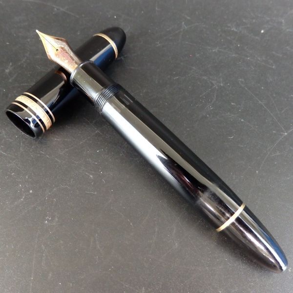1円スタート 激レア MONRBLANC モンブラウン マイスターシュテュック No.149 万年筆 ペン先14C 585 4810 ブラック ゴールド 12-2 41695拍卖