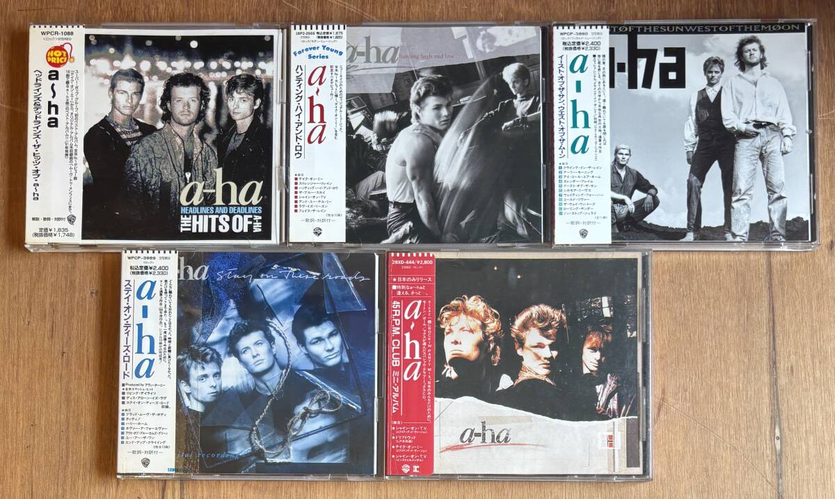 ■帯付!旧規格/初期プレス多数!まとめて■a-ha アーハ 国内盤 CD 5枚セット/廃盤 シール帯 28XD-444 Hunting High And Low 45 R.P.M. Club拍卖