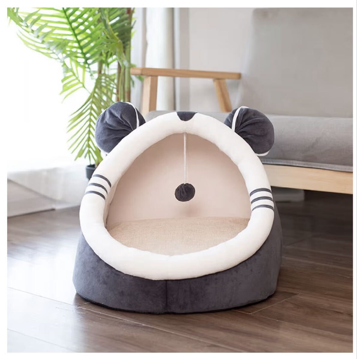 ペットハウス ドーム型 猫 小型犬ベッド ペット寝袋 キャットハウス ベッドマット 猫 犬小動物用小屋 洗える 通気性 保温防寒 滑り止め拍卖