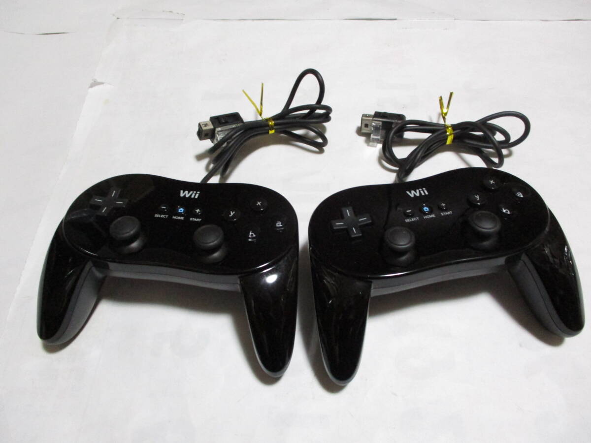 Wii クラシックコントローラーPRO 2台セット ブラック 激安 チャンス!!!拍卖