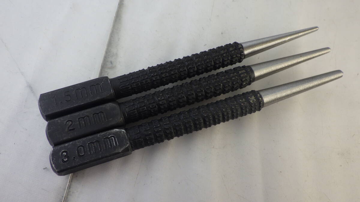 【新品】センターポンチ3点セット(1.5mm,2.0mm,3,0mm)拍卖