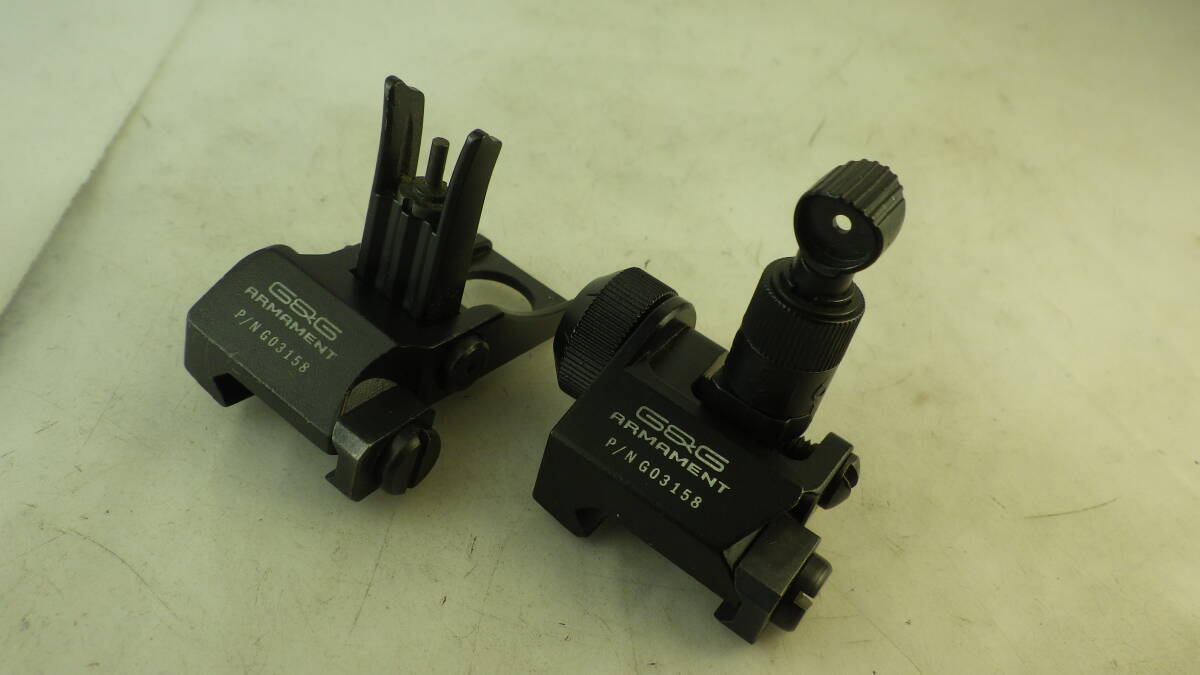 G&G ARMAMENT GC16 プレデター フリップアップフロントサイト&リアサイト拍卖