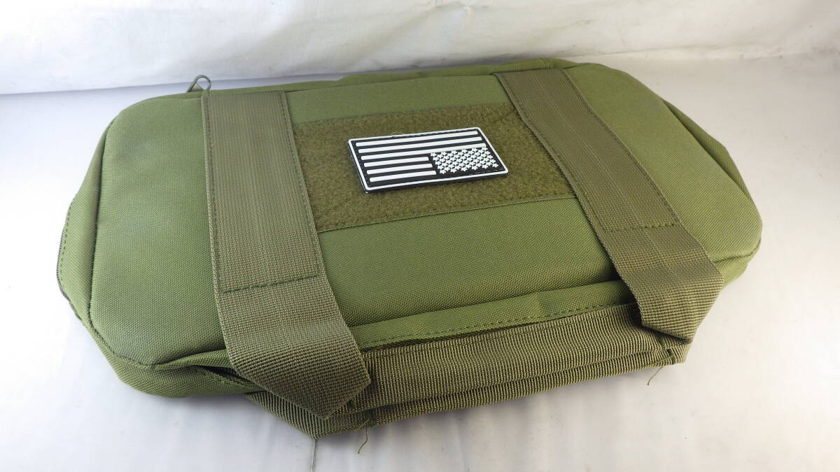【新品】35cm×19cm ソフトハンドガンケース OD(ワッペン有り)拍卖