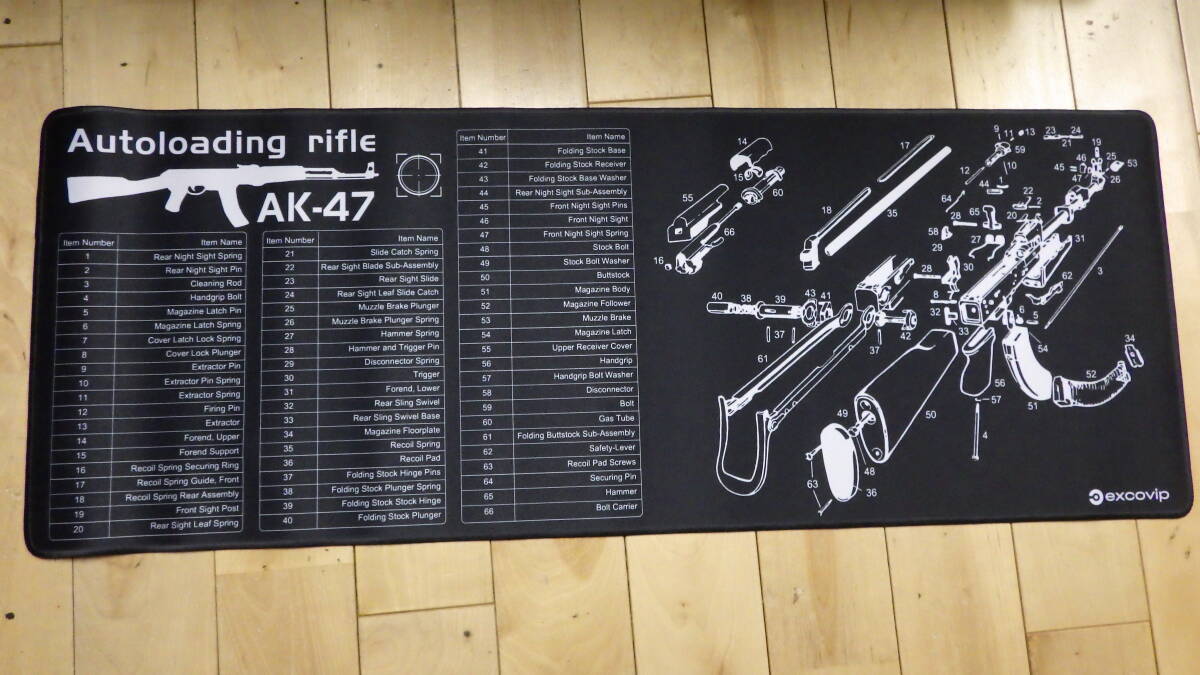 【新品】AK47分解用マウスパッド 80cmx30cm Bタイプ拍卖
