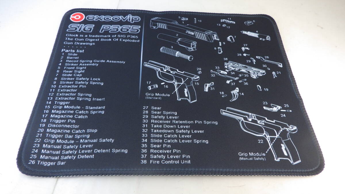 【新品】SIG P365 分解用マウスパッド 26cmx21cm拍卖