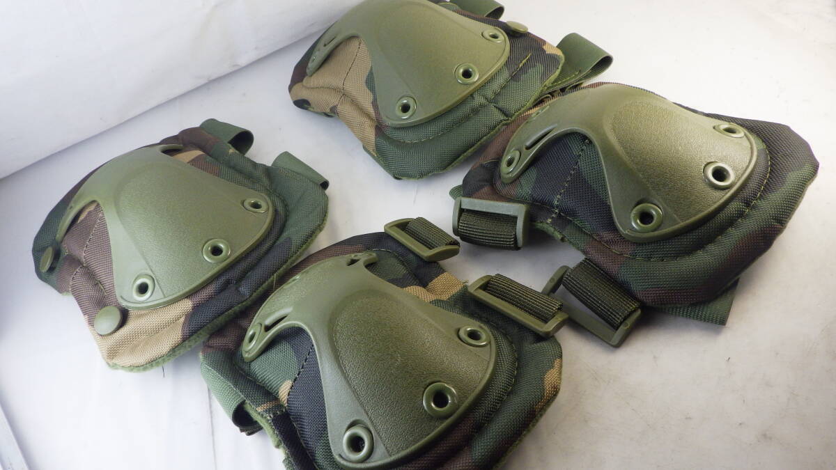 【新品】エルボーパッド&ニーパッド ウッドランド拍卖