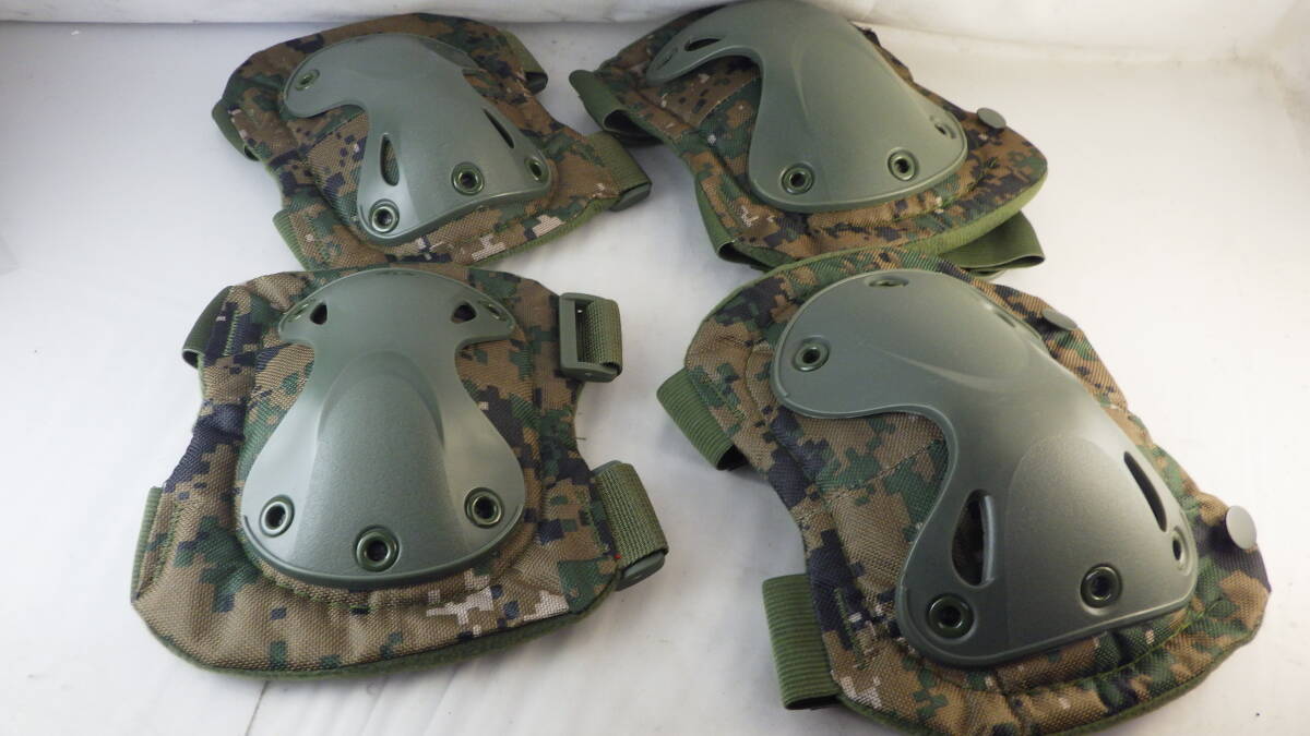 【新品】エルボーパッド&ニーパッド ジャングルデジタル拍卖