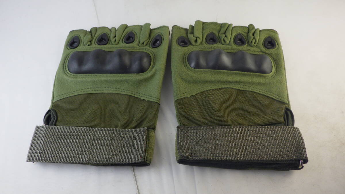 【新品】ハーフフィンガータクティカルグローブ OD XL(22-23cm)拍卖
