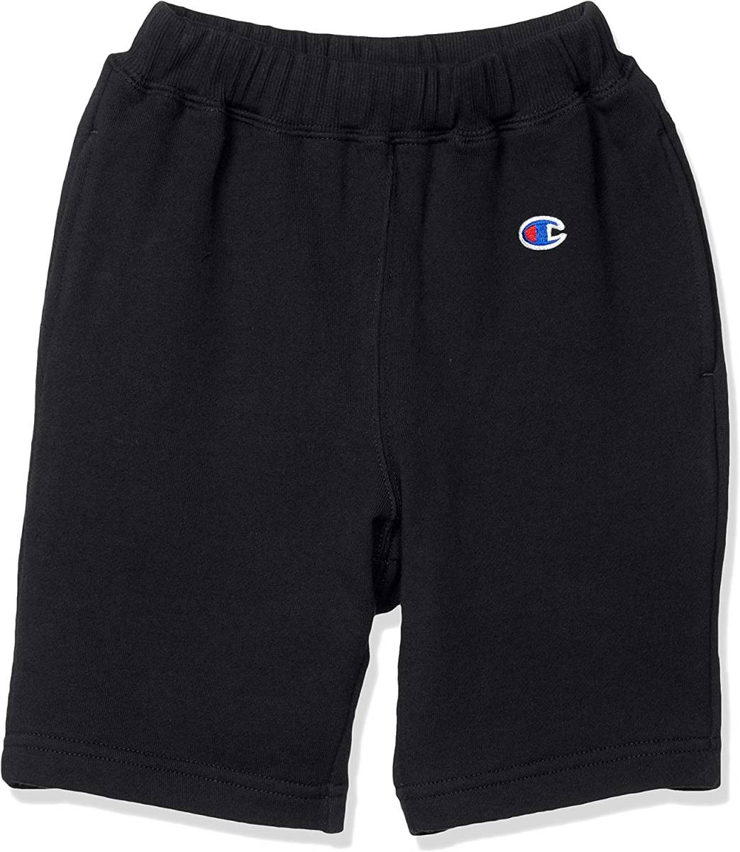 【KCM】Z-chmp-129-140★展示品★【Champion/チャンピオン】キッズ ジュニア スウェット ショートパンツ CS6410 ブラック サイズ 140拍卖