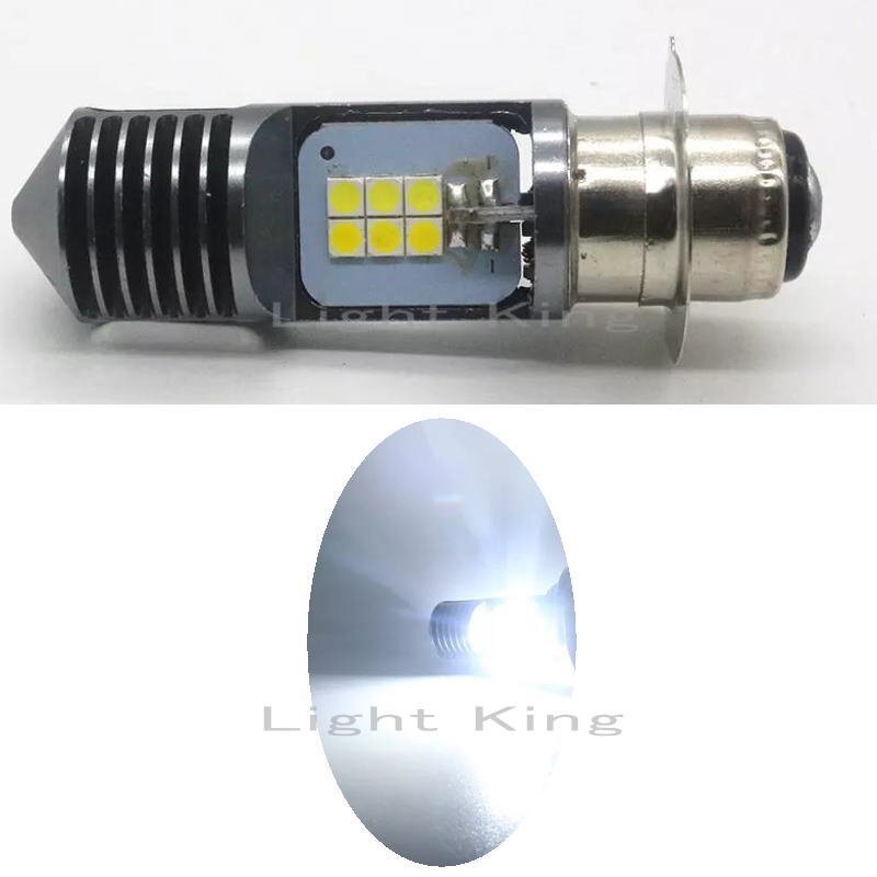 PH7 P15D Hi Lo ホワイト 白色 ポン付 バイク用 12LEDチップ搭載 ヘッドライト 明るさ300%UP マメタン ジェンマ RG50 TS50 FM50 OR50 原付拍卖