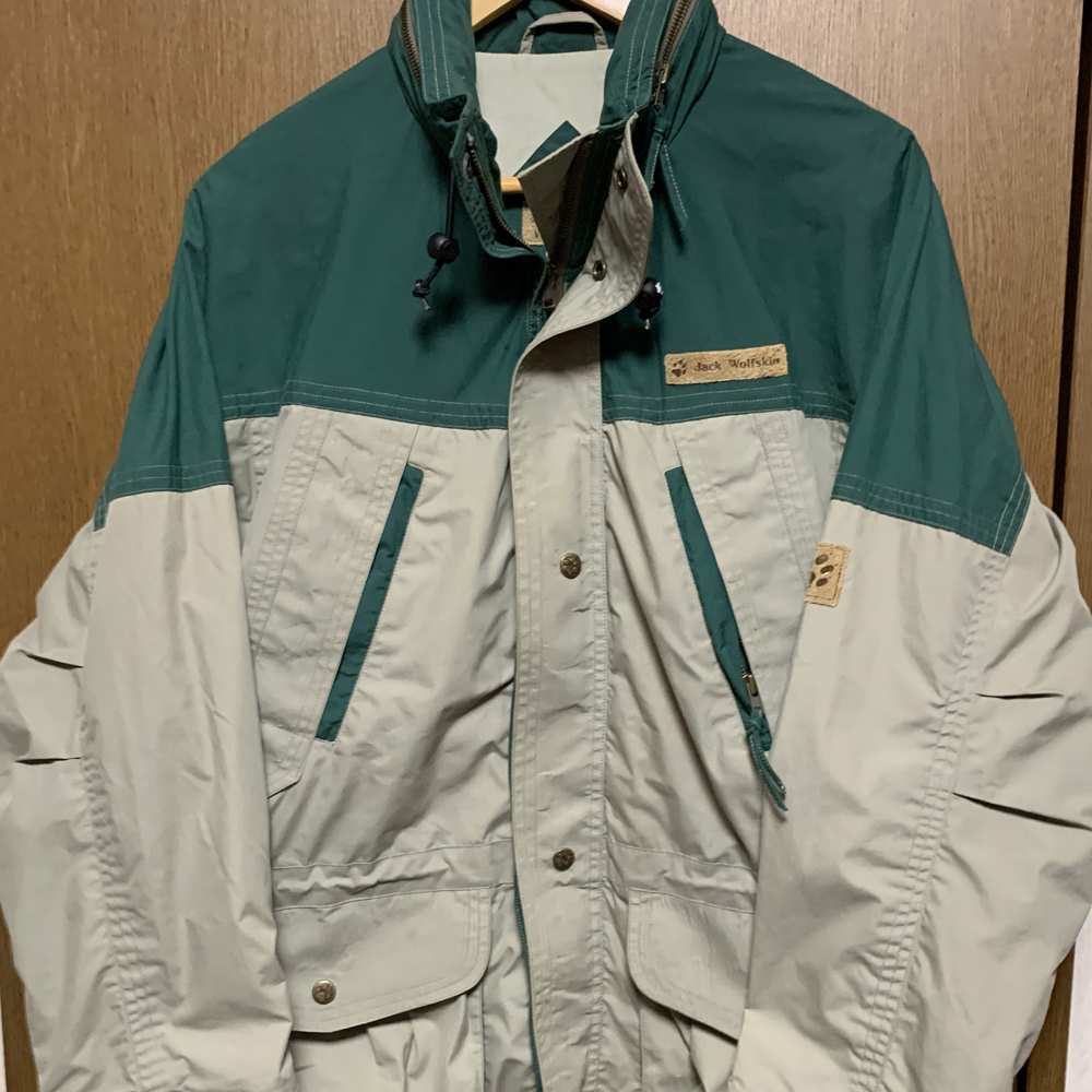 M【Jack Wolfskin|アウター】ジャックウルフスキン グリーン系 コハーフコート マウンテンパーカー オールド拍卖