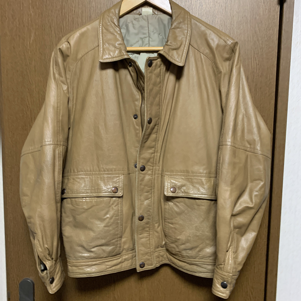 M位【INTERMEZZO|革ジャン】インターメッツォ ライトブラウン系 牛革 本革 カウレザー ダーバン拍卖