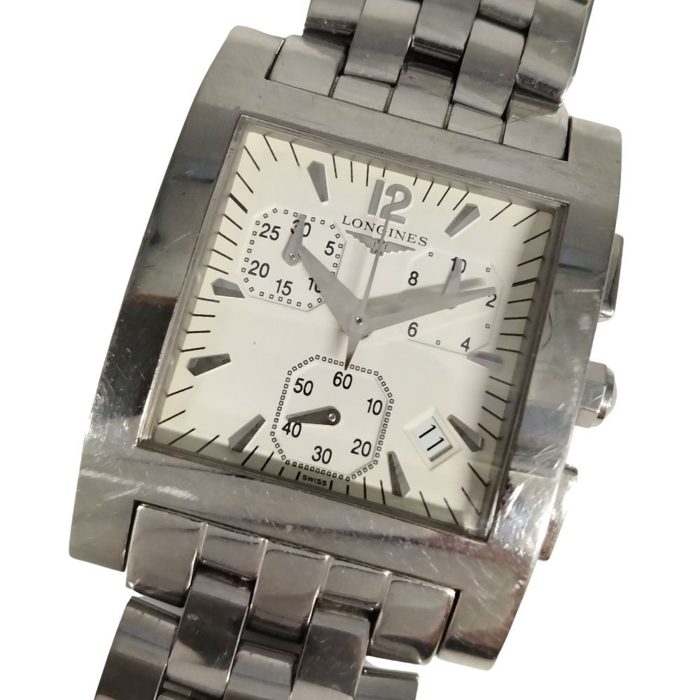LONGINES ロンジン L5.668.4 ドルチェビータ クロノグラフ クォーツ ステンレス 腕時計 シルバー 正規品 / C900拍卖