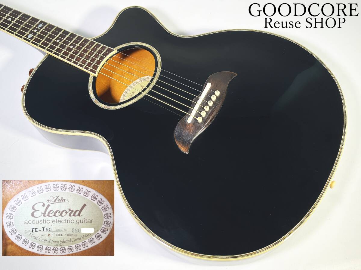Aria アリア Elecord エレコード FE-T80 エレアコ アコースティックギター●R710331拍卖