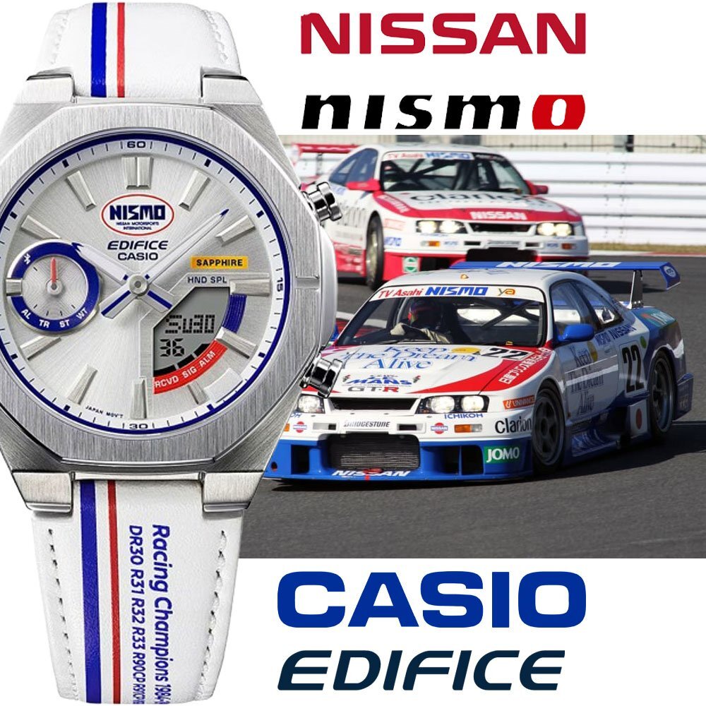 日産NISMO公式限定モデル カシオEDIFICE&NISSAN Wネーム スマホ連動 ヘリテージエディション 新品 ソーラー 100m防水 腕時計 BLUETOOTH拍卖