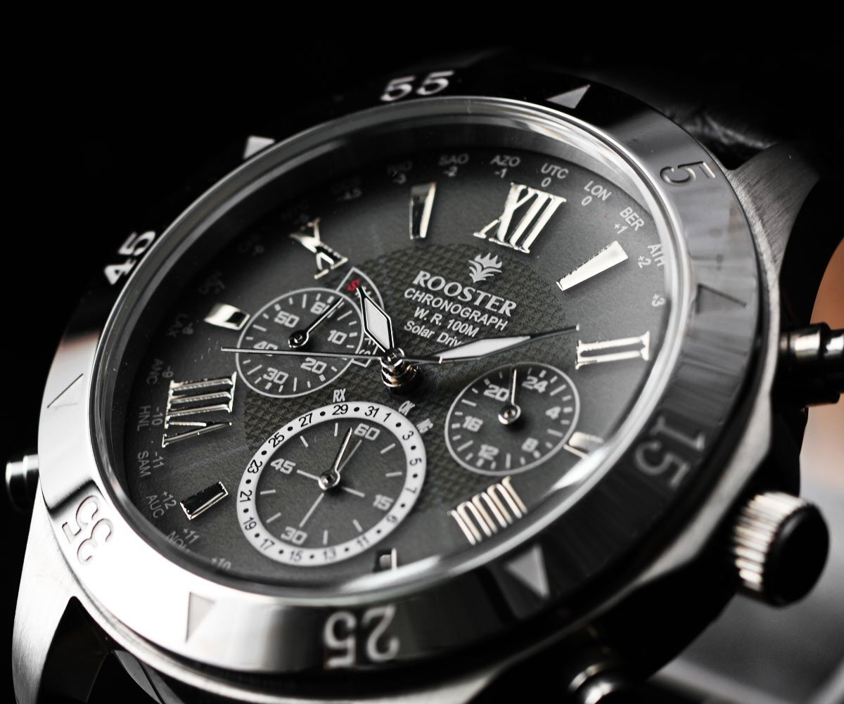 電波ソーラー100m防水クロノグラフ 入手不可能 世界限定500本 新品未使用 シリアルナンバー入り 本革ベルト メンズ 腕時計拍卖