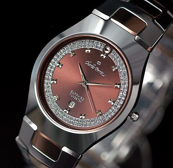 超硬タングステン&セラミック&CZダイヤ&サファイヤクリスタル 豪華腕時計RD メンズ拍卖