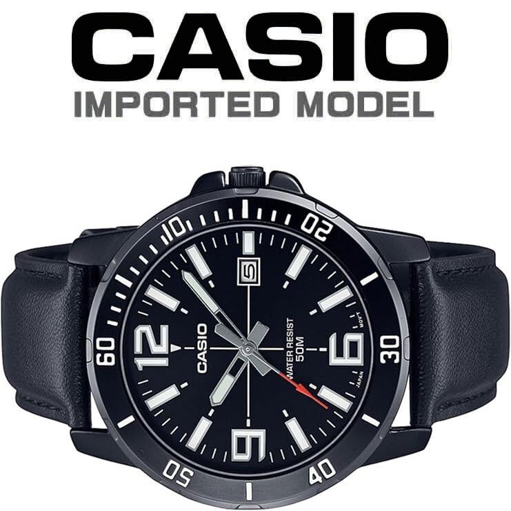逆輸入カシオ 最新作ブラックメタリック 全身黒塗 50m防水 腕時計 CASIO メンズ 激レア日本未発売拍卖
